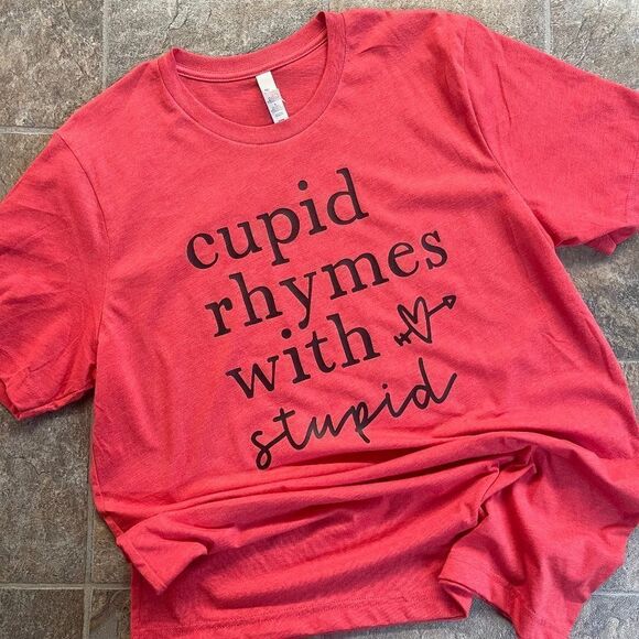 Cupid Rhymes‎ With Stupid T-shirt - Picture 1 of 1